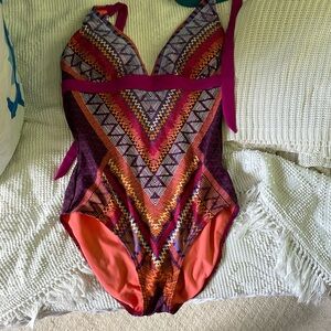 Prana one piece halter bathing suit